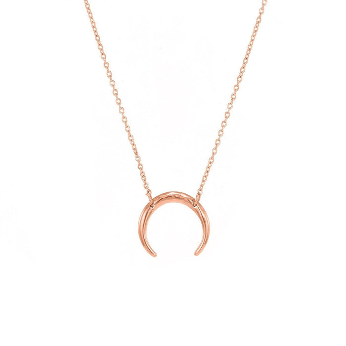 Dainty Gold Crescent Moon Necklace – Minimalist Boho Charm